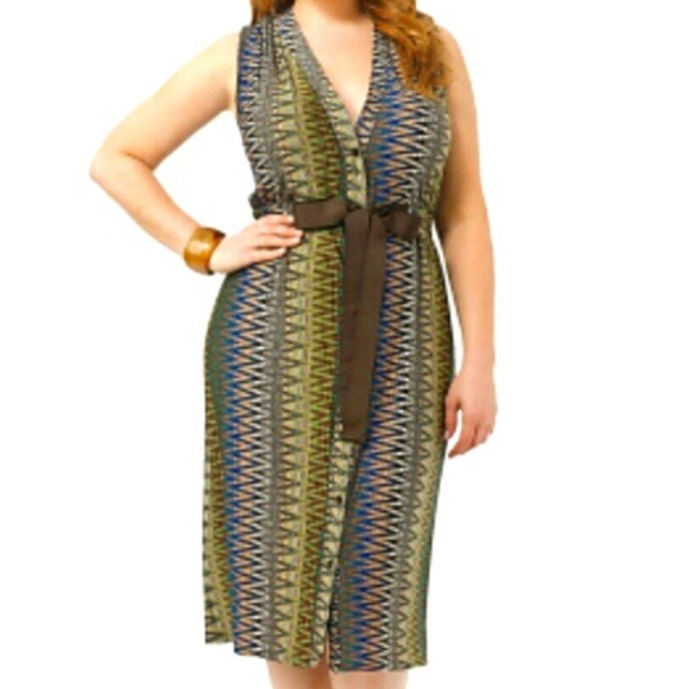 MM2 Sleeveless Button Front Dress or Duster